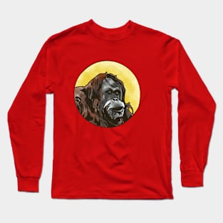 Orangutan - Circle edit Long Sleeve T-Shirt